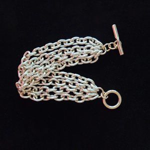 Sarah Coventry 4-Strand Rope Chain Link Bracelet (8-inch)